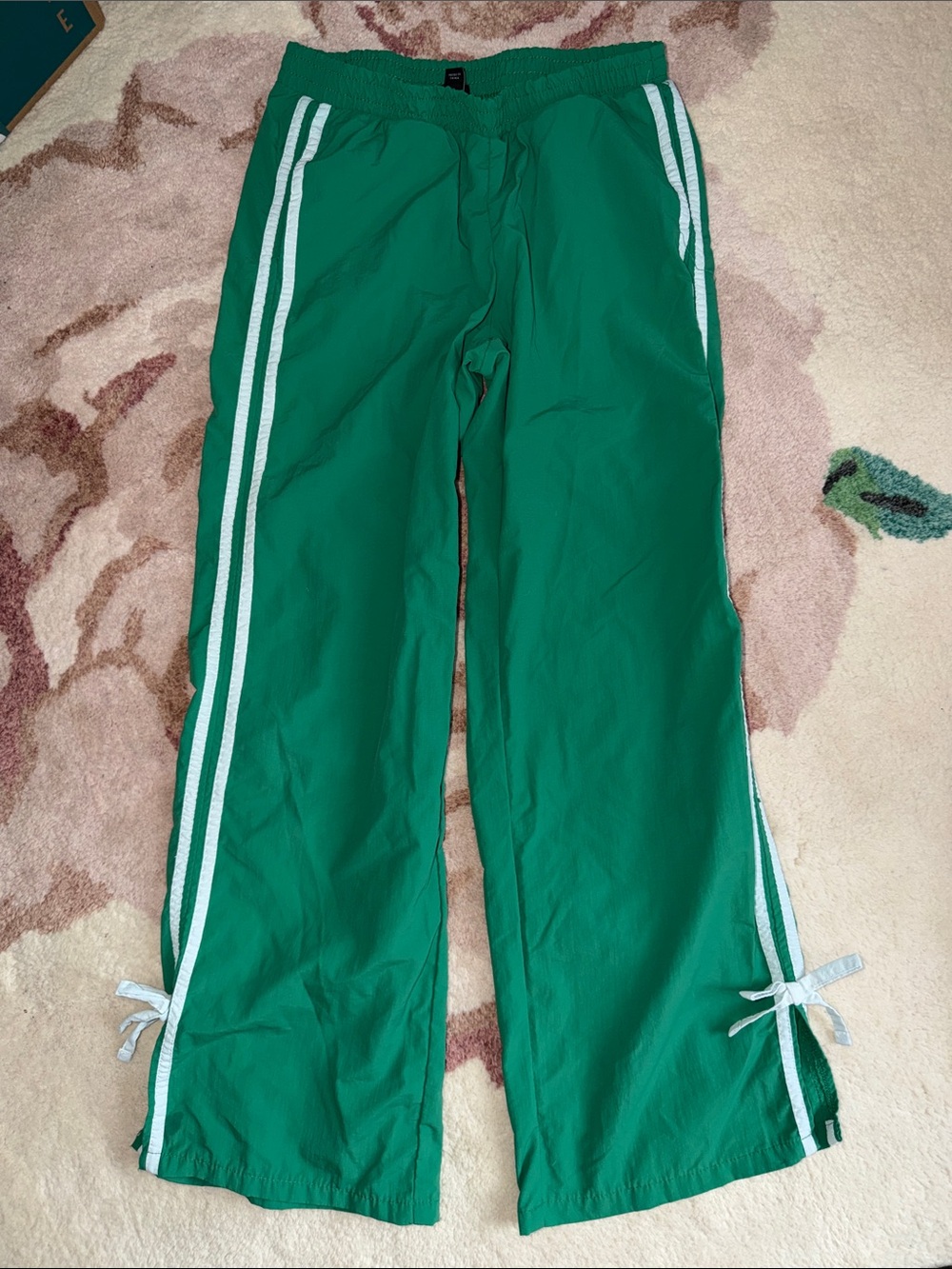 art class Green Track Pants with White Side Stripes